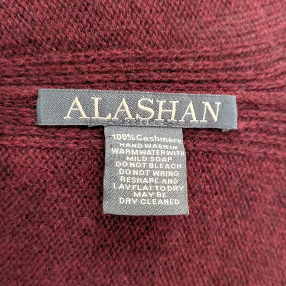 NWT Alashan Cashmere 100% Cashmere Dress Topper - Paprika (Burgundy) - Picture 6 of 9